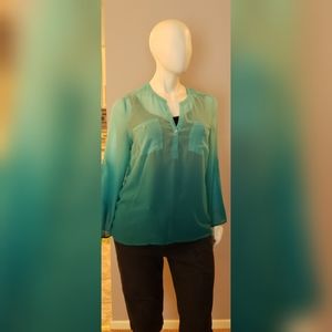 Sheer Green Ombre Shirt
